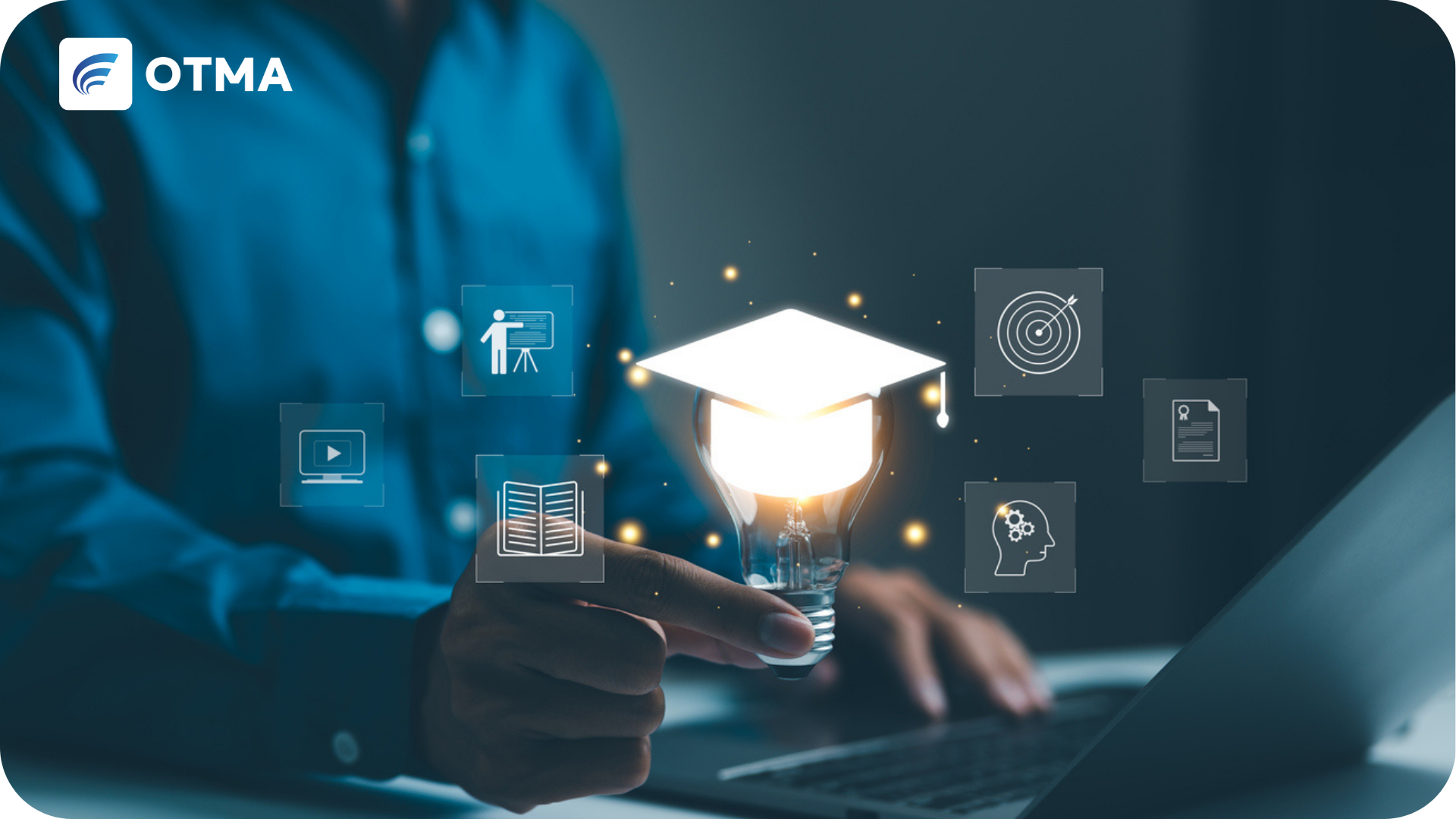 Apprenticeship Eligibility shown by a holographic graduation hat